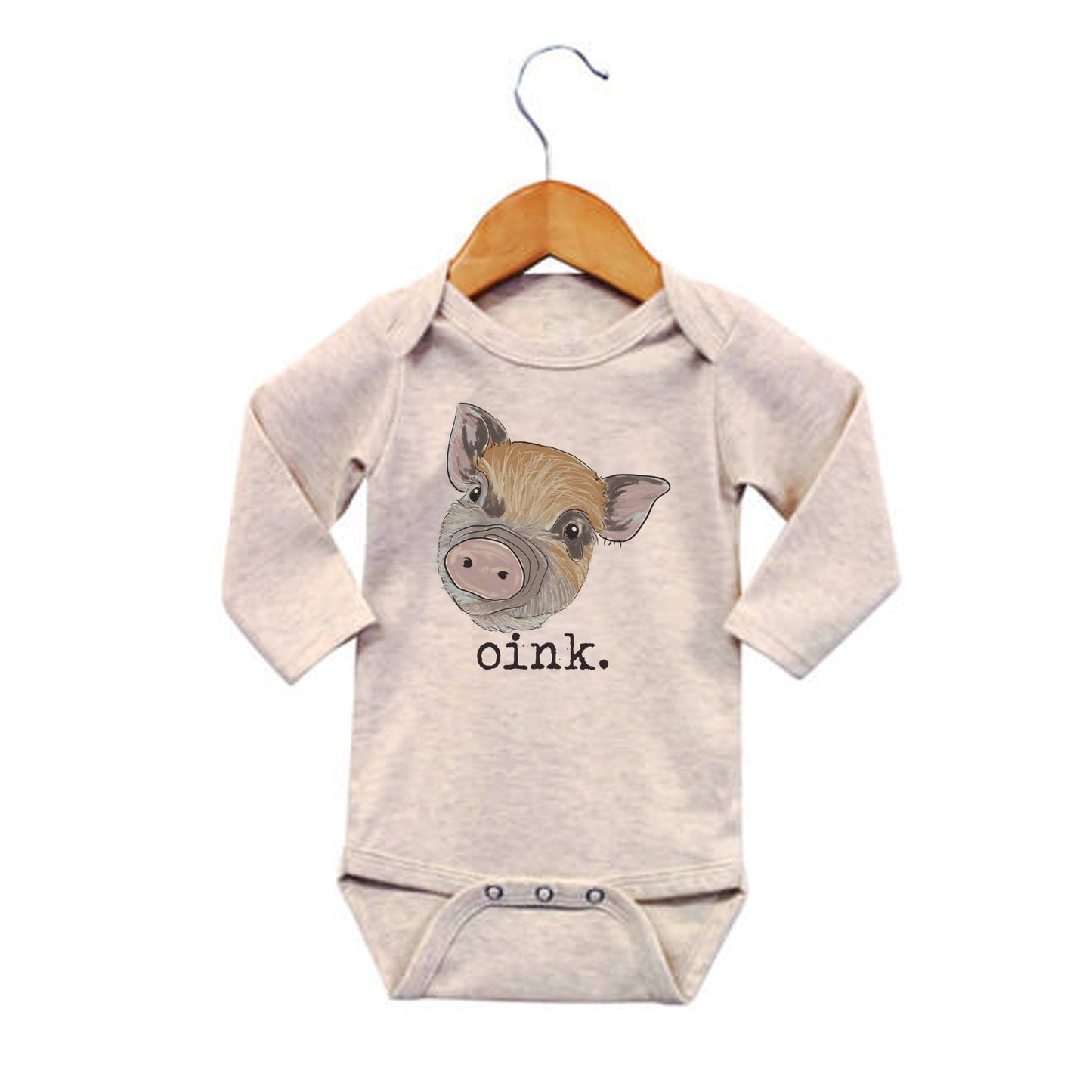 "Oink" Pig Baby Body Suit