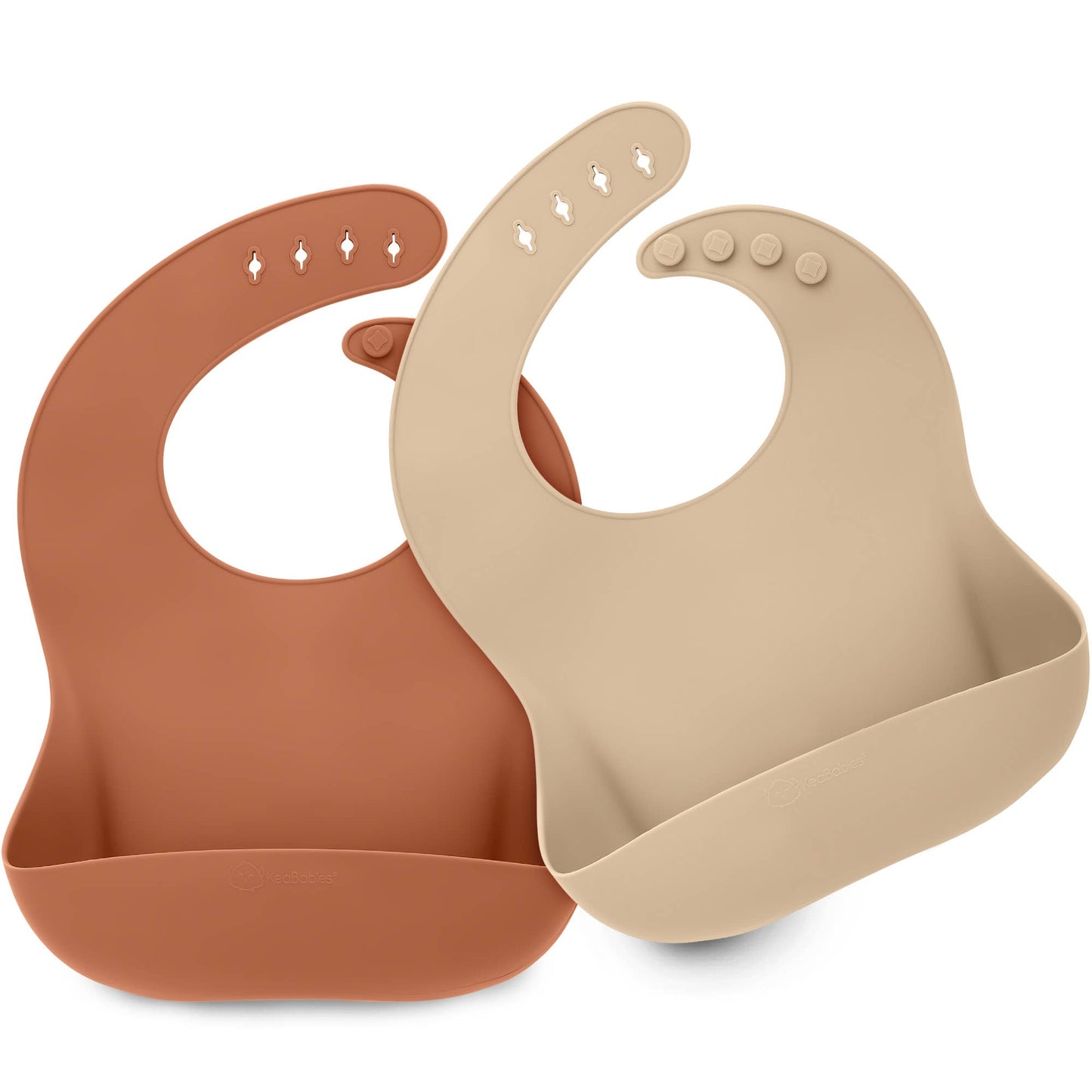 2-Pack Prep Silicone Bibs for Babies and Toddlers