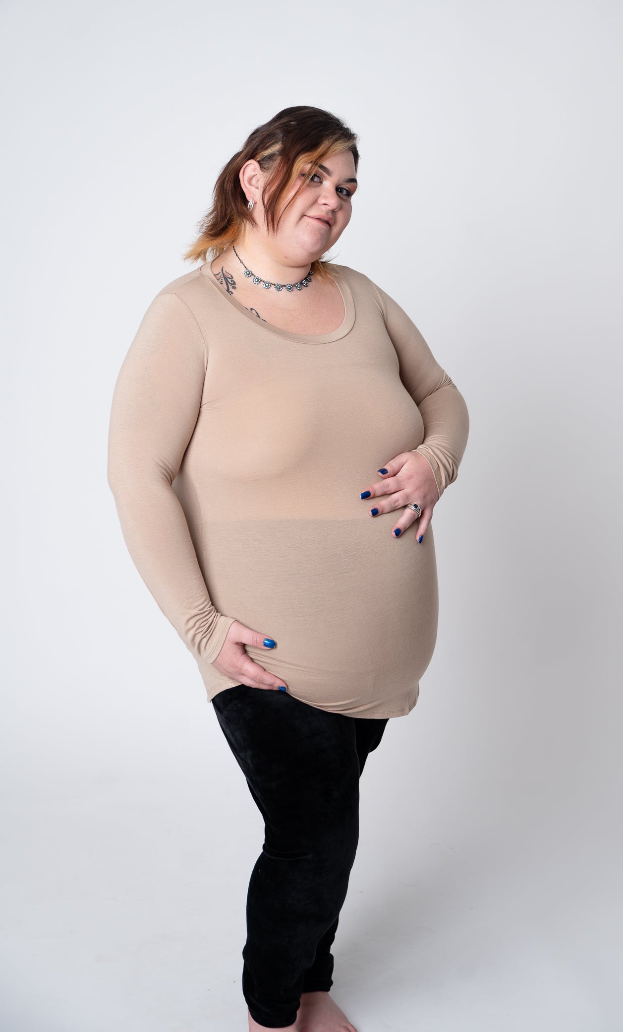 Basic Solid Knit Maternity Top