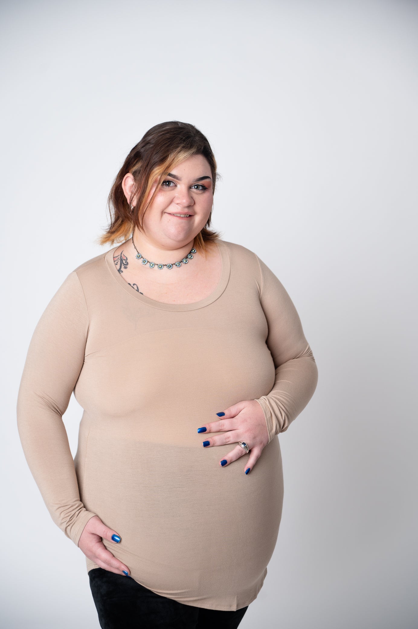 Basic Solid Knit Maternity Top