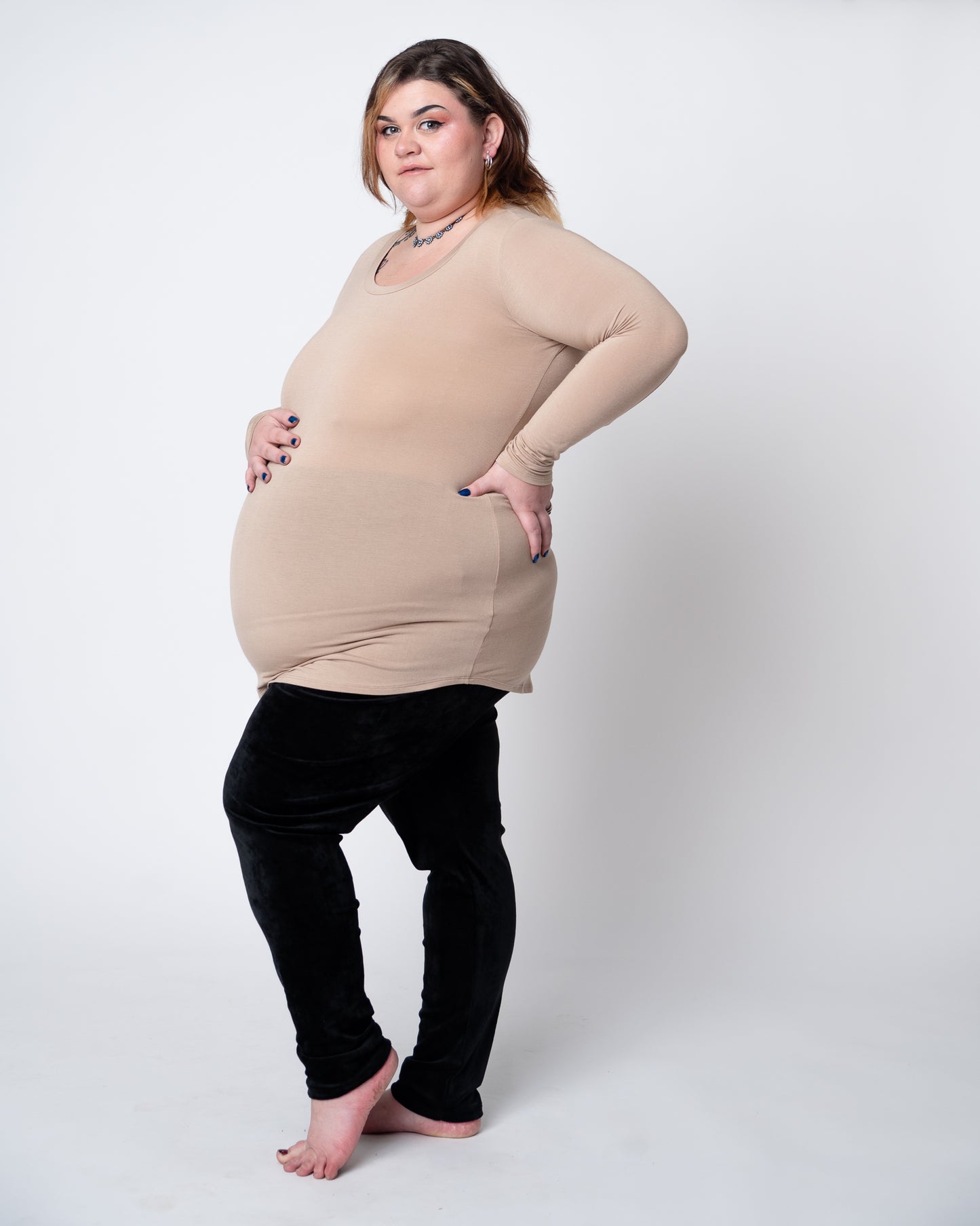 Basic Solid Knit Maternity Top