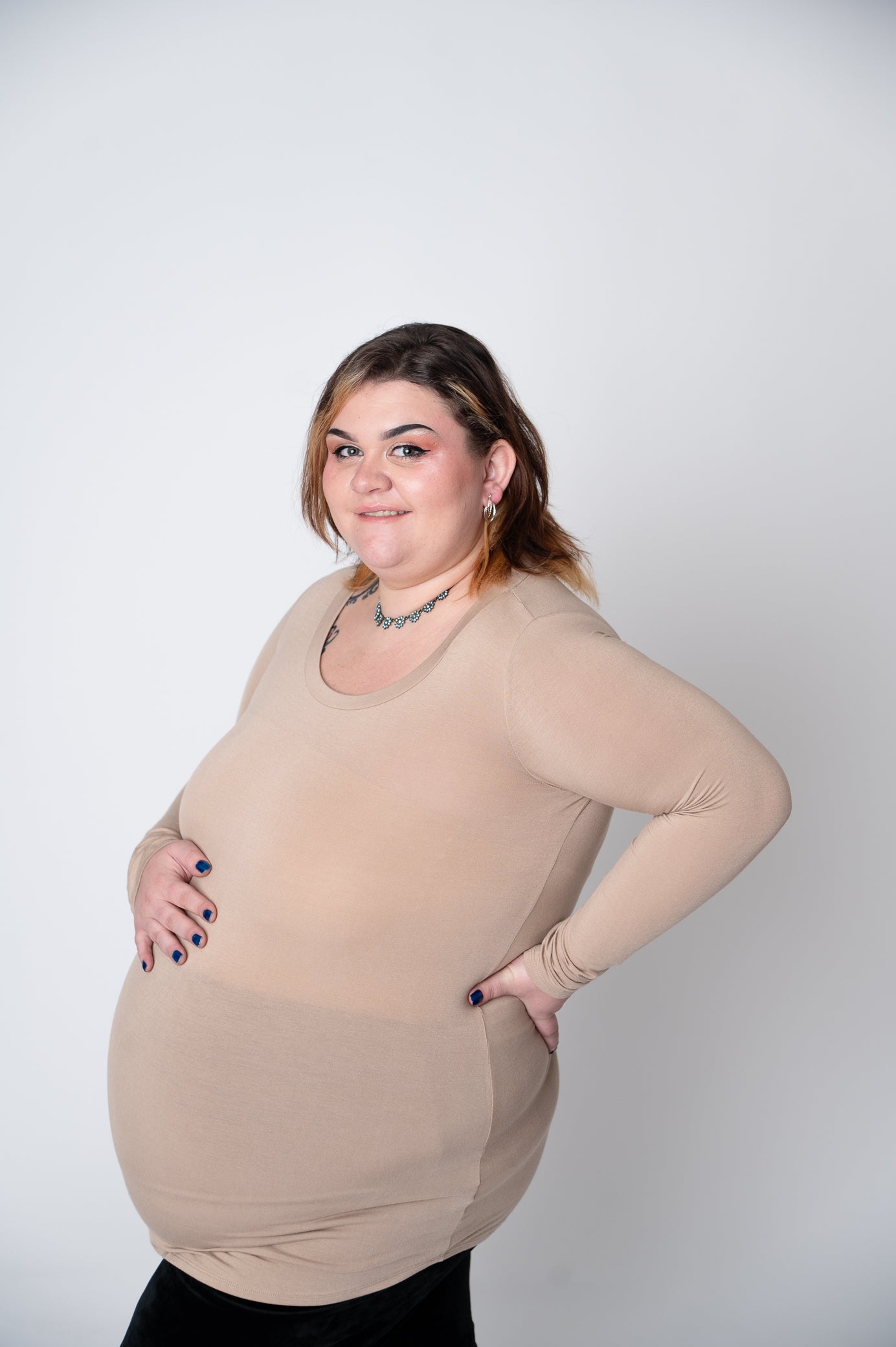 Basic Solid Knit Maternity Top