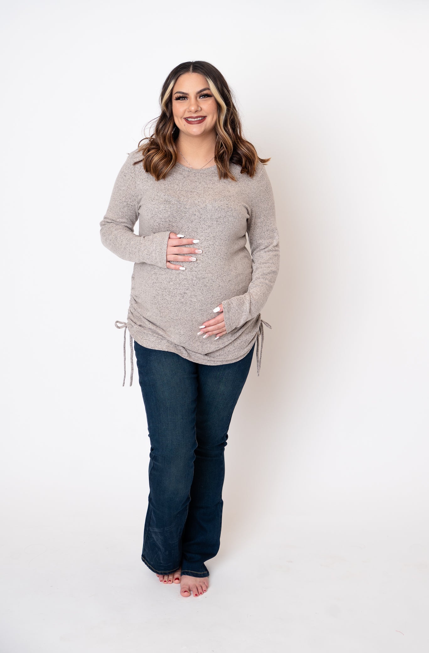 Maternity Basic Long Sleeve Top