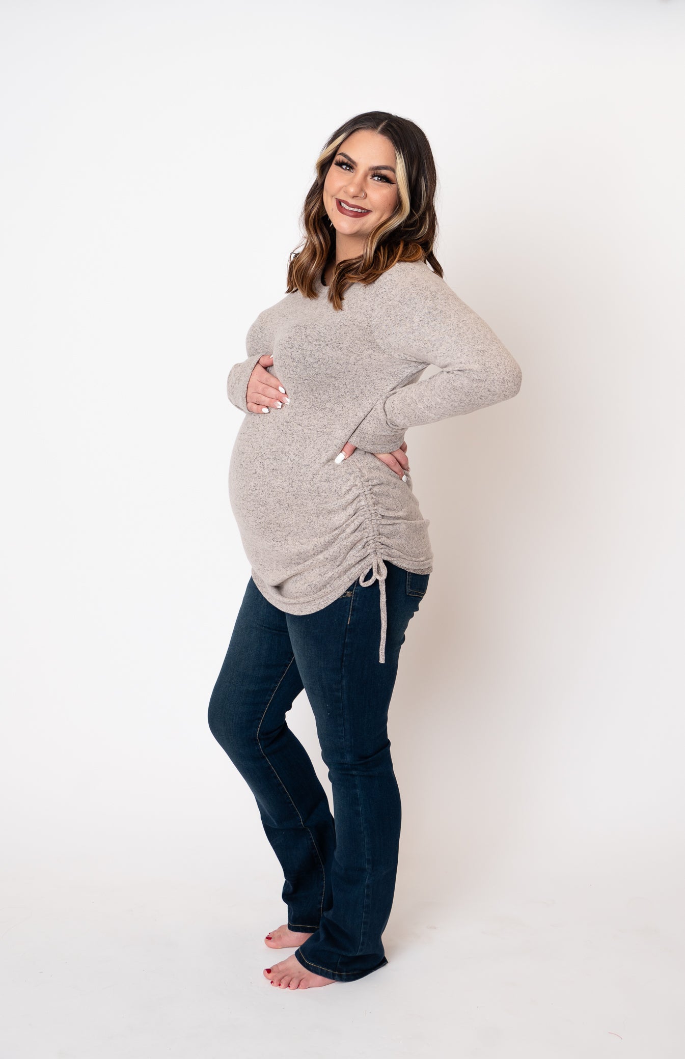 Maternity Basic Long Sleeve Top
