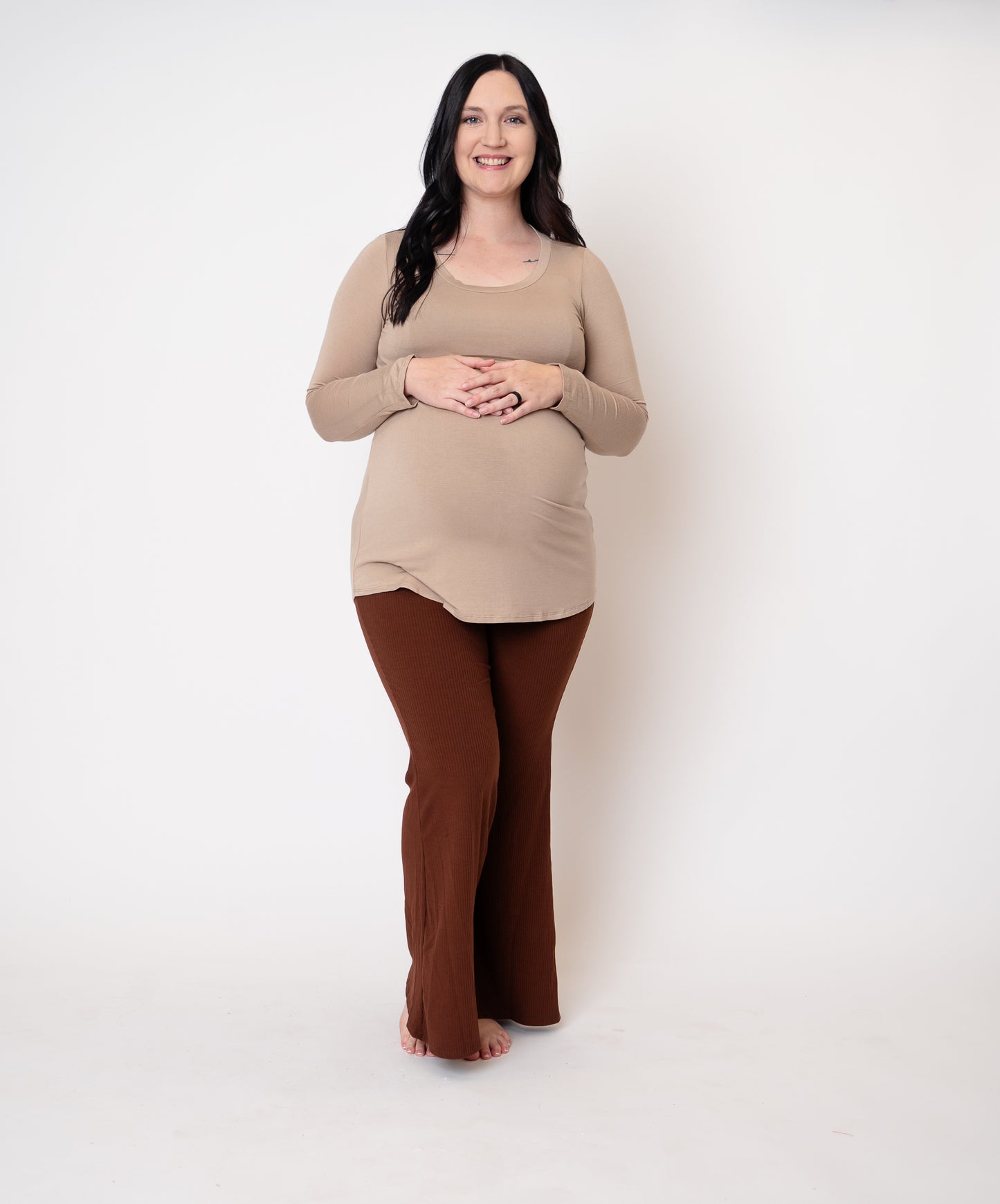 Basic Solid Knit Maternity Top