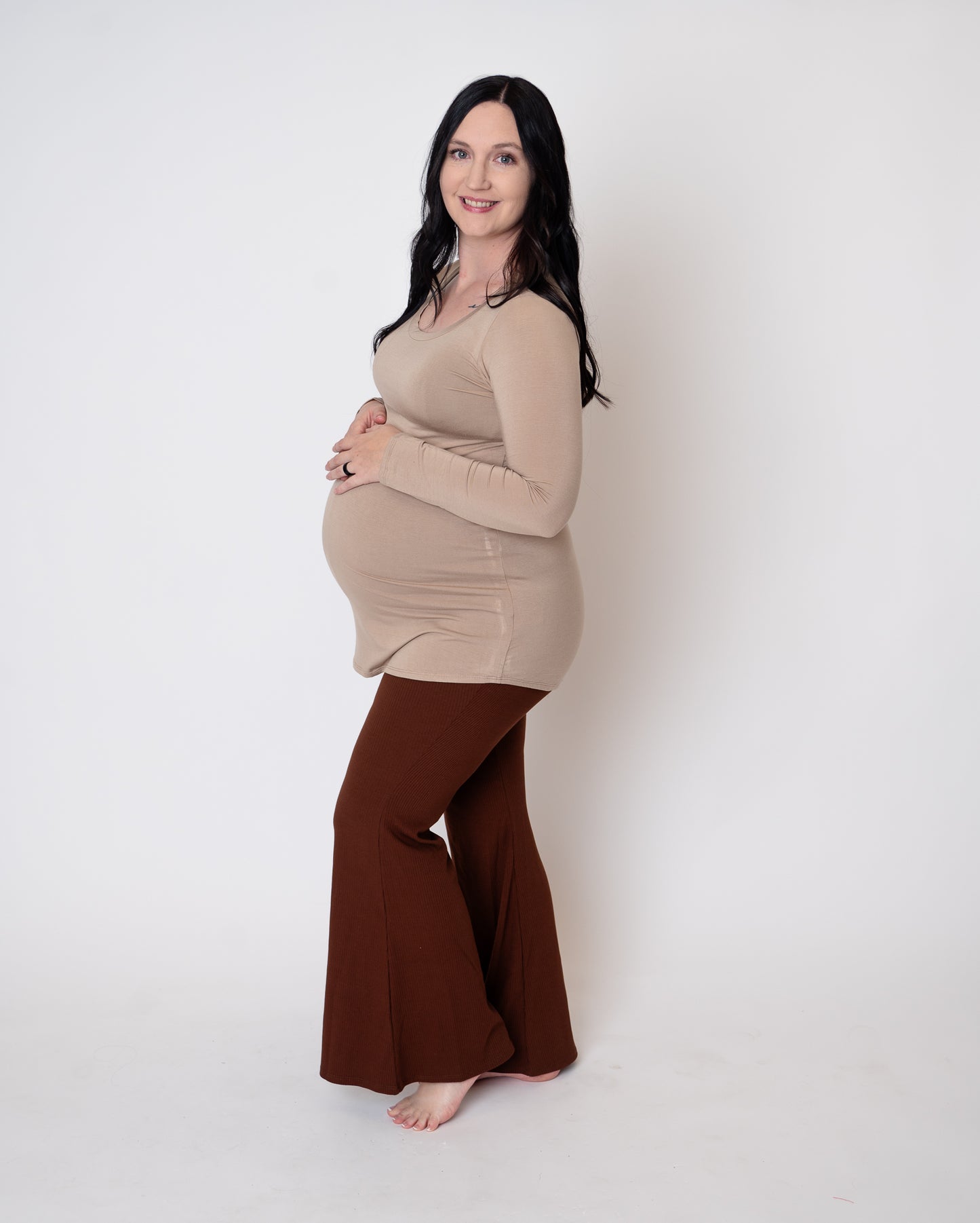 Basic Solid Knit Maternity Top