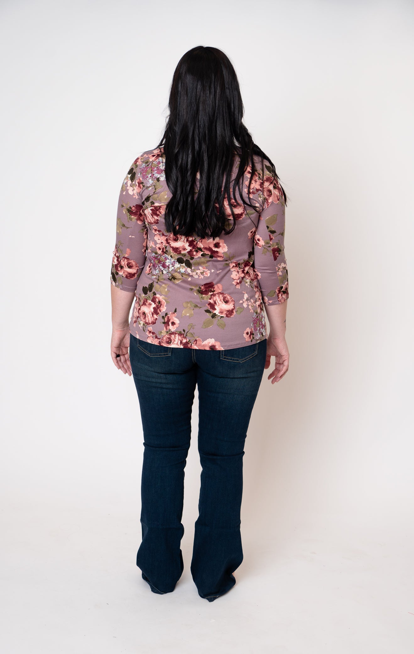 Floral Pleated Peplum Maternity Top