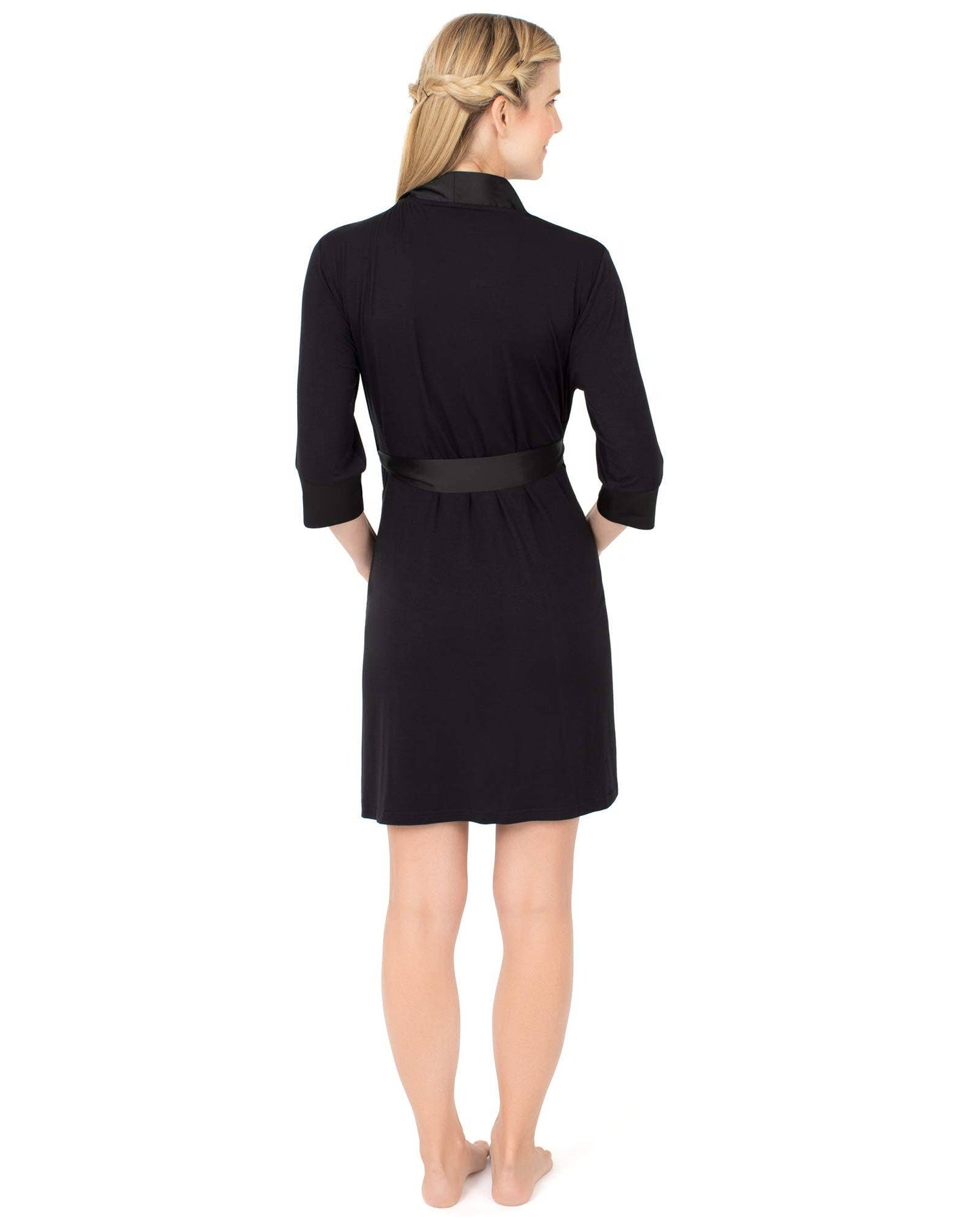 Maternity & Postpartum Robe - two belt positions