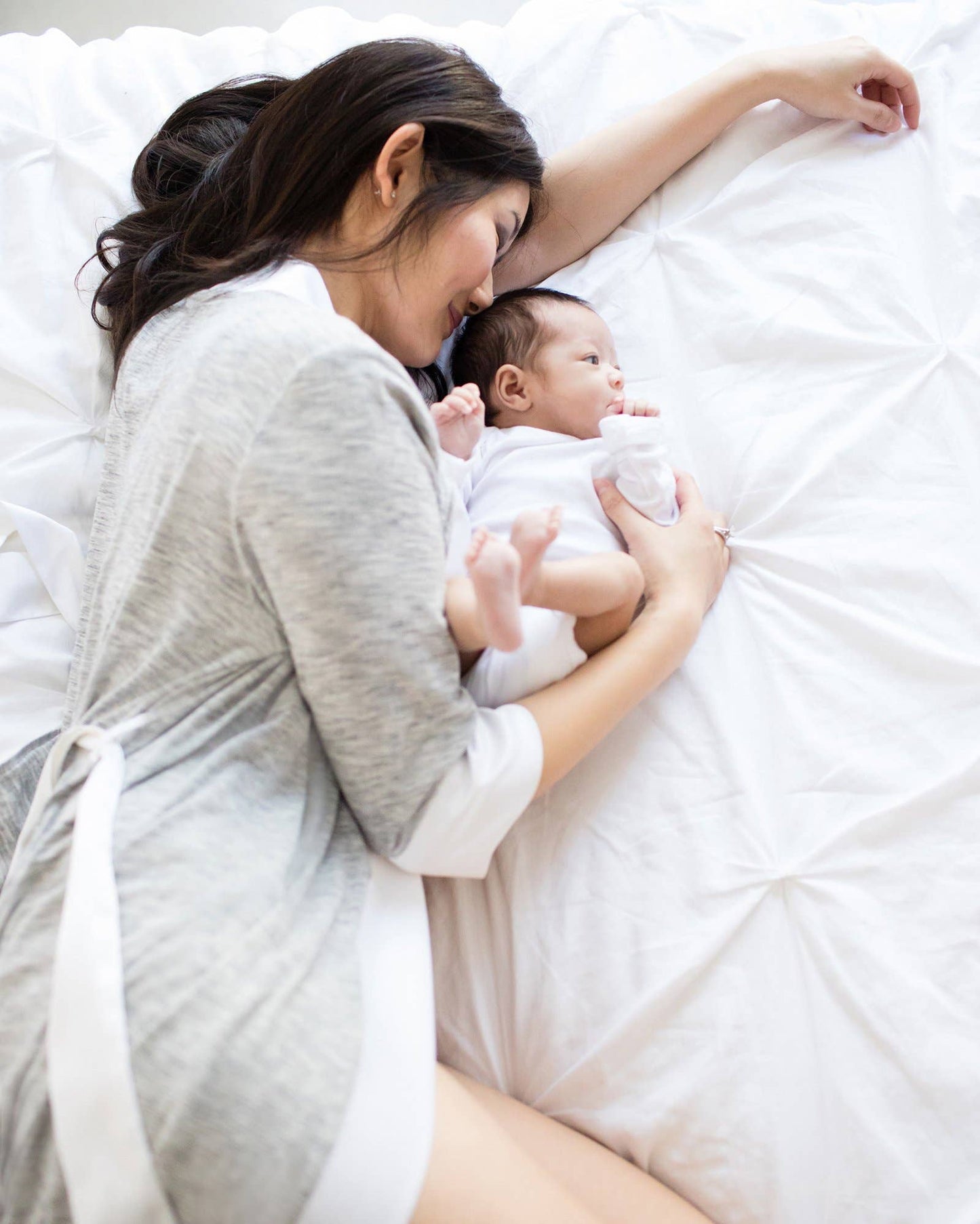 Maternity & Postpartum Robe - two belt positions