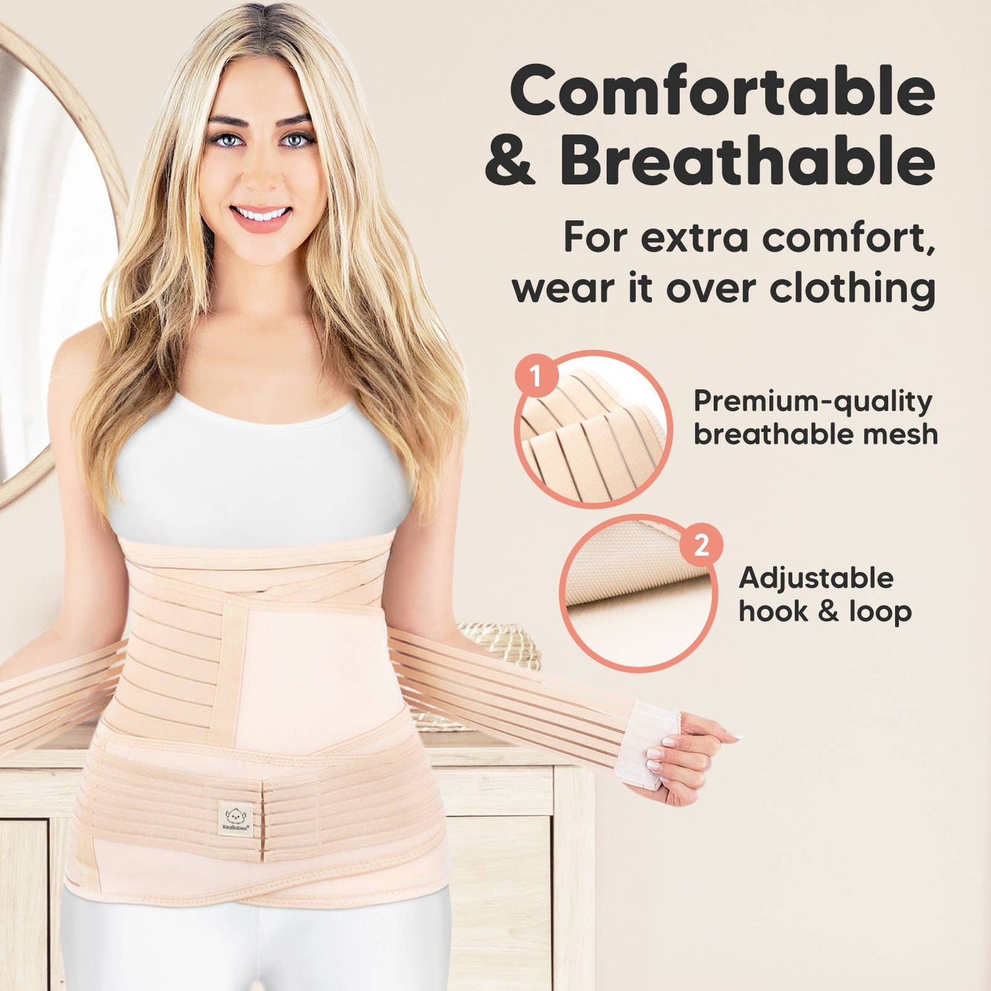 KeaBabies Revive 3 in 1 Postpartum Belt