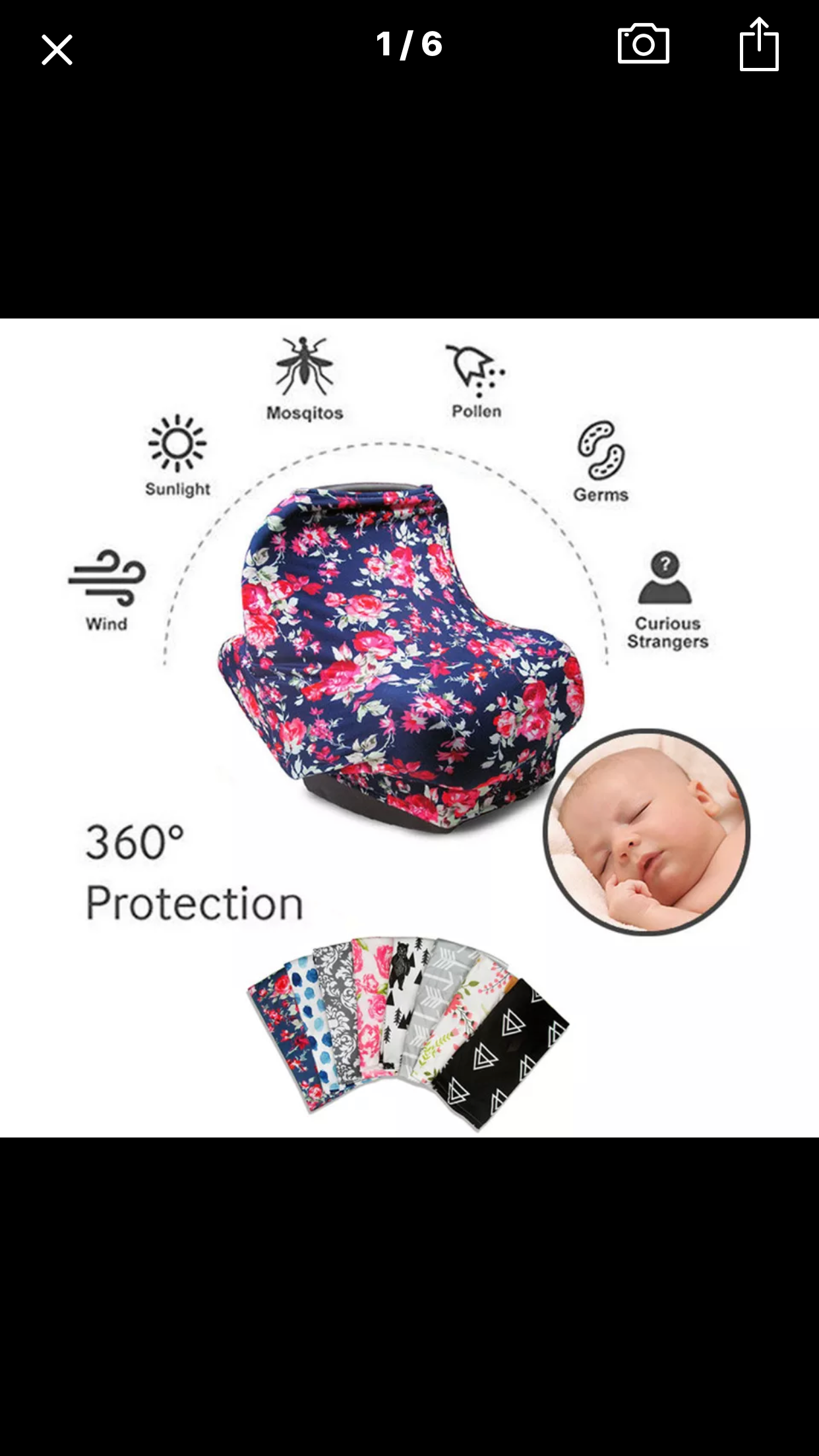 Baby Universal Car Seat Cover/ Breastfeeding Cover/Multi Use