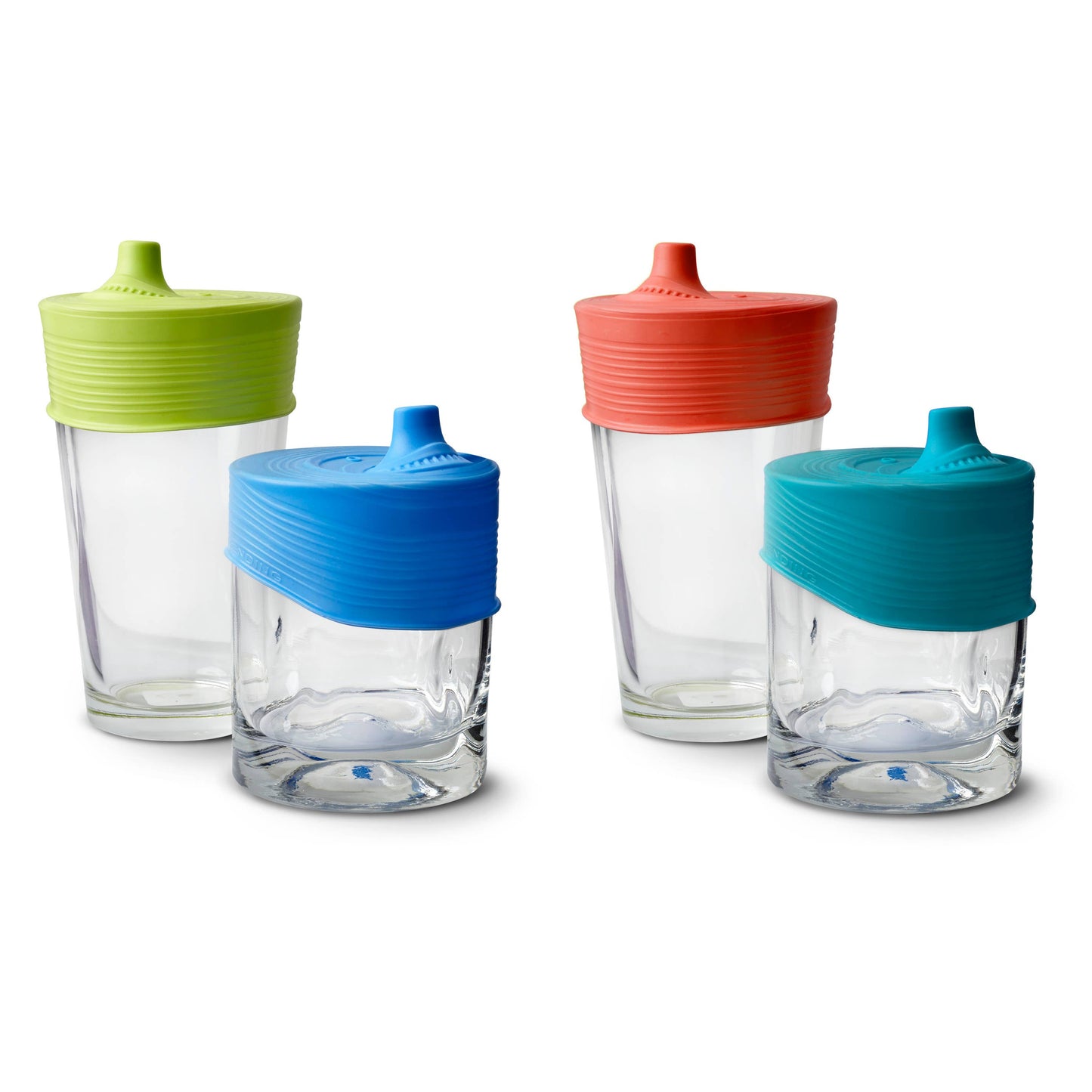 Stretchy Silicone Lids with Sippy Spout 2pk