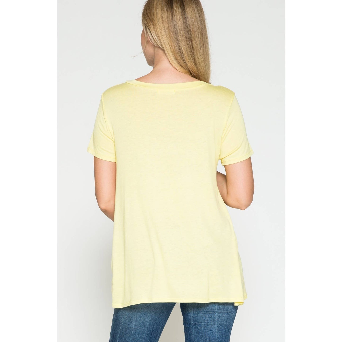 Maternity Round Neck Front Twist Knotted Solid Basic Top