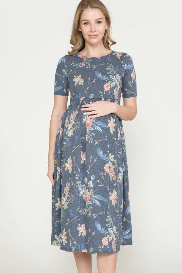 Maternity Spring Floral Dress