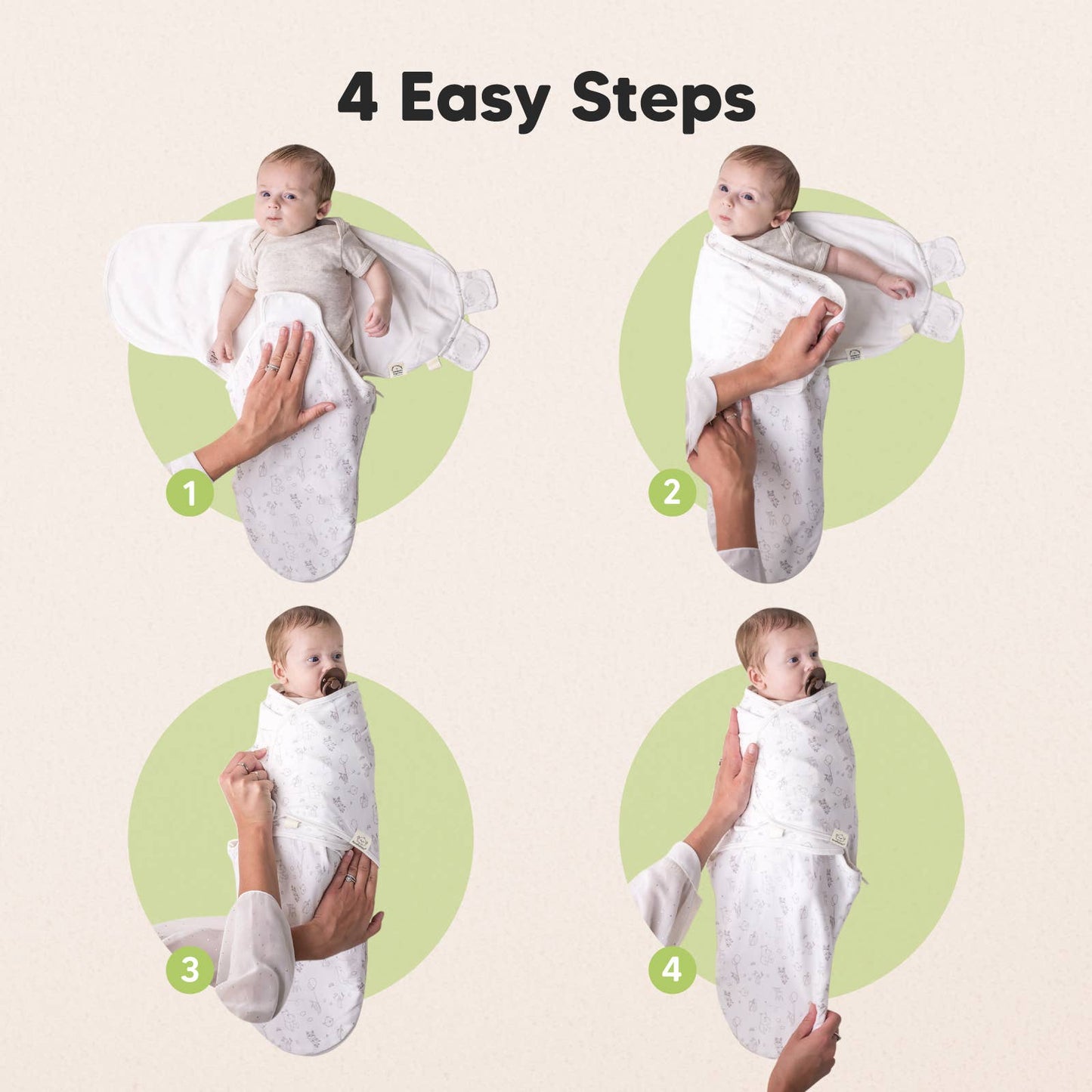 3pk Soothe Zippy Baby Swaddles 0-3 Months,Newborn Sleep Sack