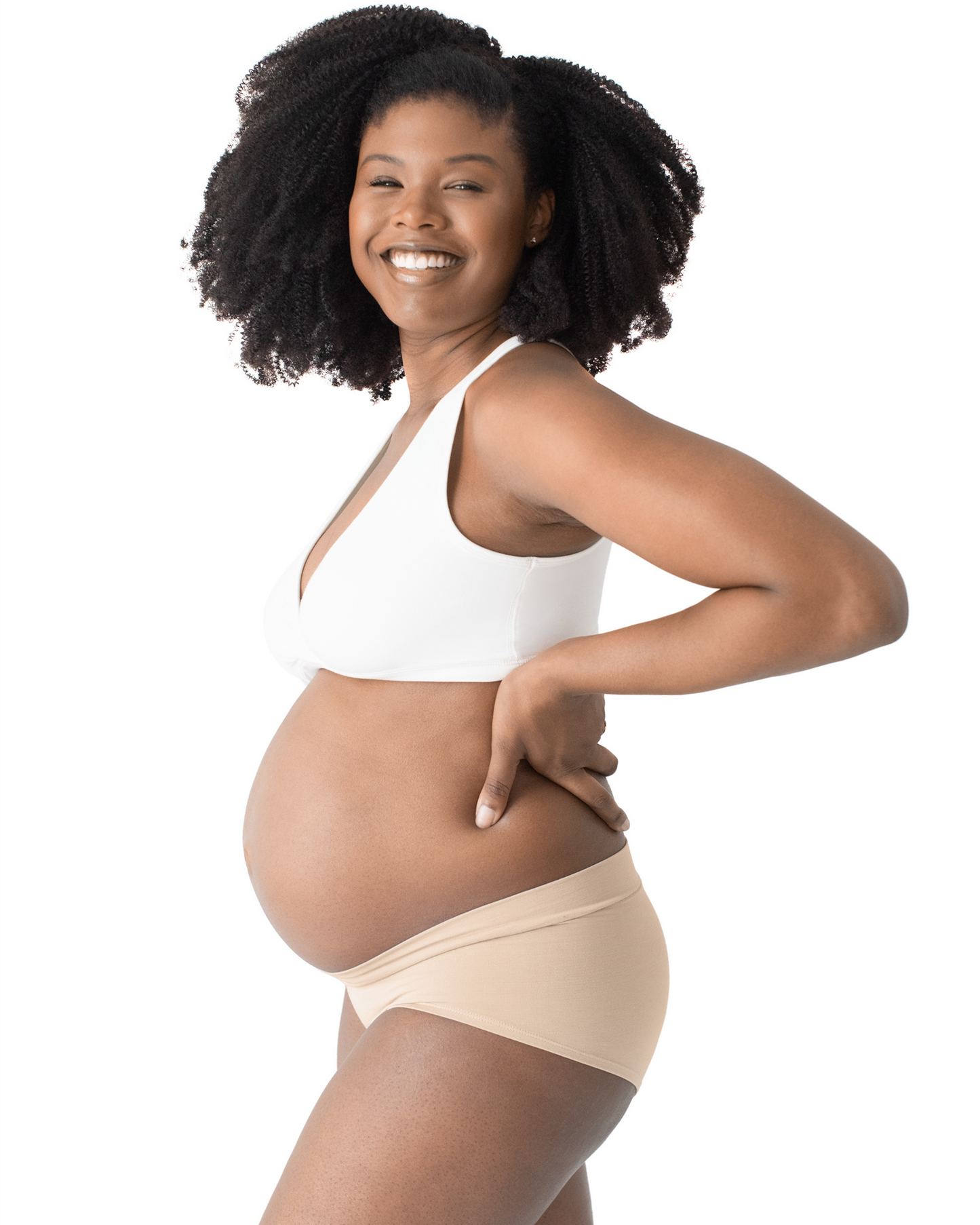 Bamboo Maternity & Postpartum Panties - 2 Pack black & beige