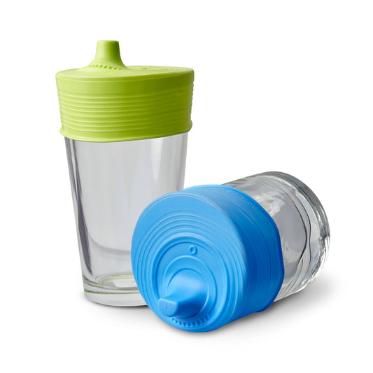 Stretchy Silicone Lids with Sippy Spout 2pk