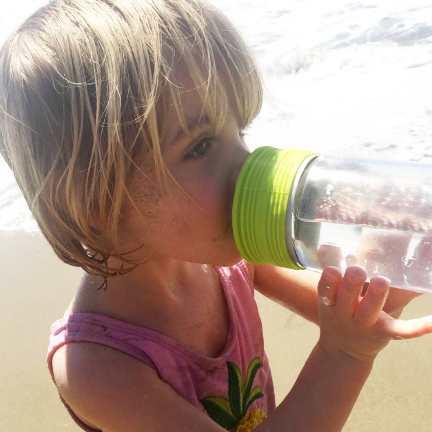 Stretchy Silicone Lids with Sippy Spout 2pk