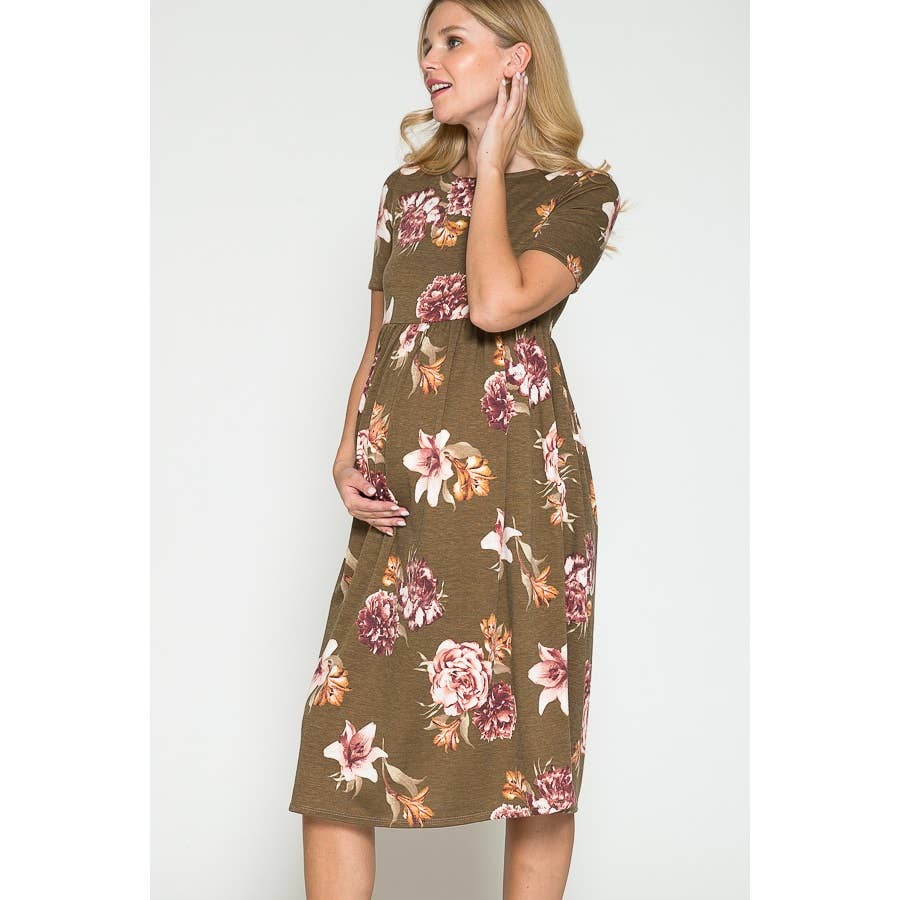 Maternity Spring Floral Dress