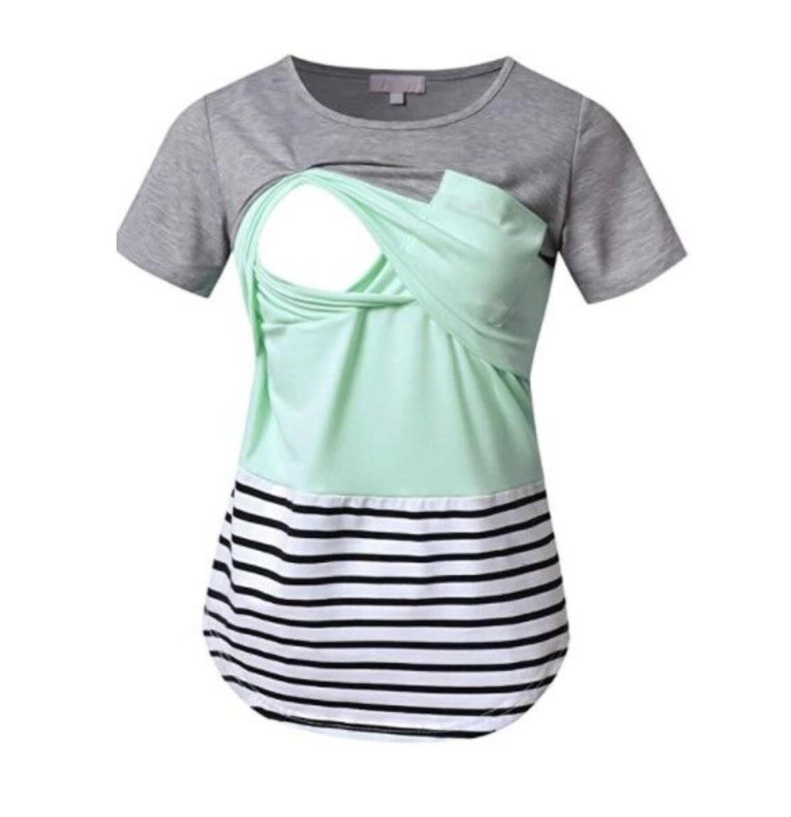 Striped Maternity and Nursing Shirt