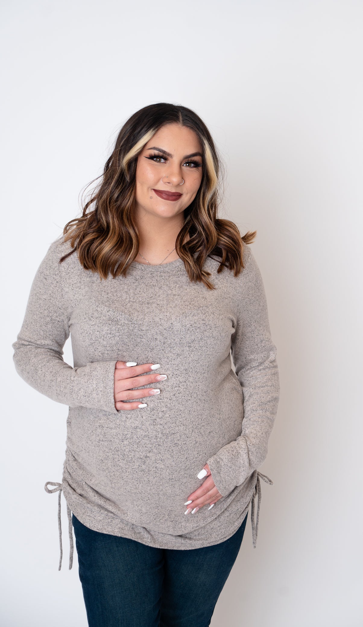 Maternity Basic Long Sleeve Top