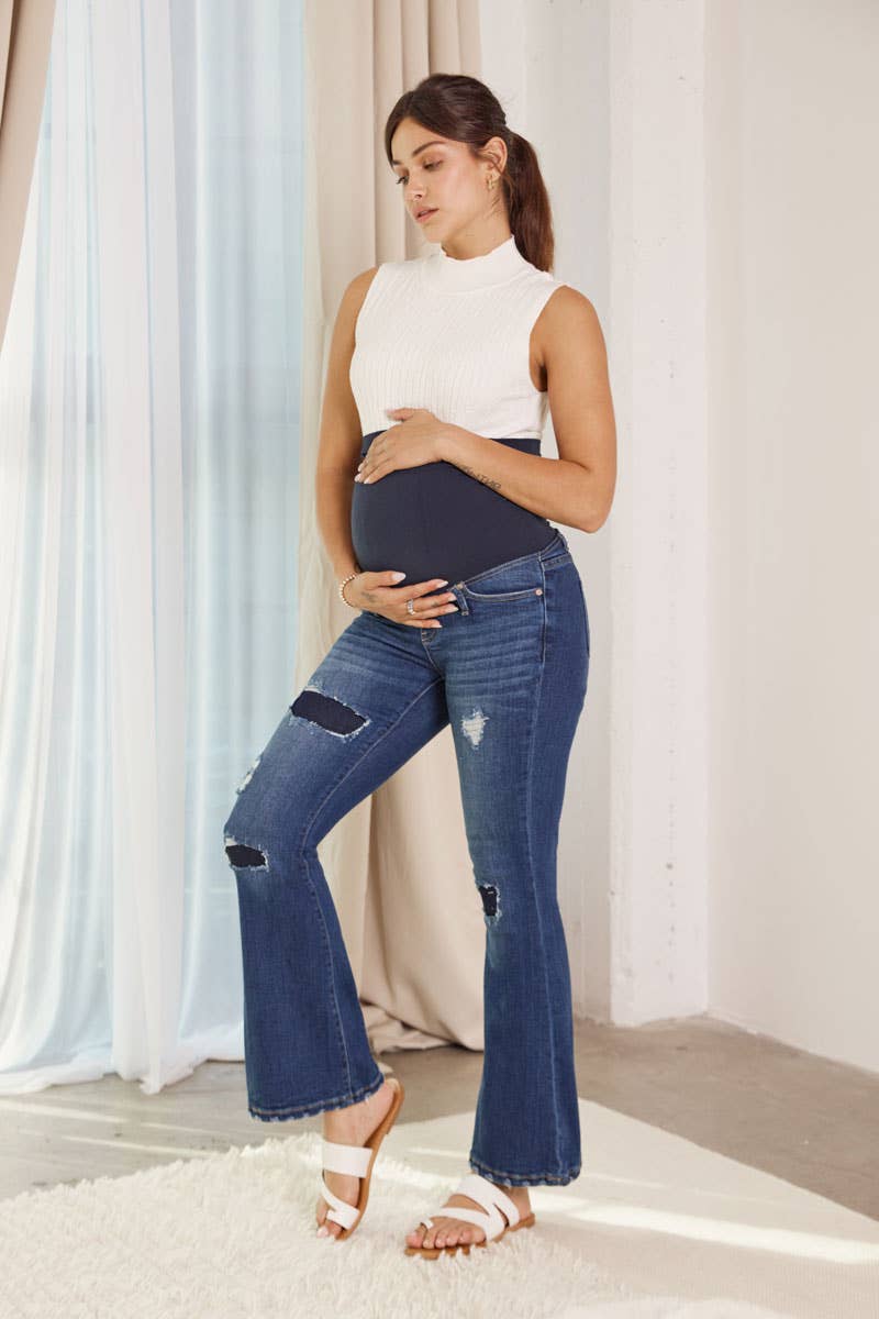 Distressed Maternity Jeans