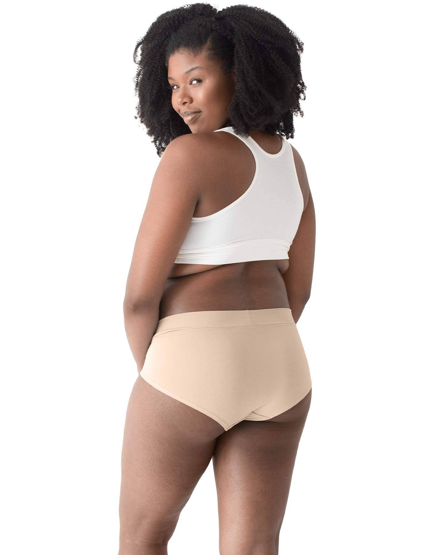 Bamboo Maternity & Postpartum Panties - 2 Pack black & beige