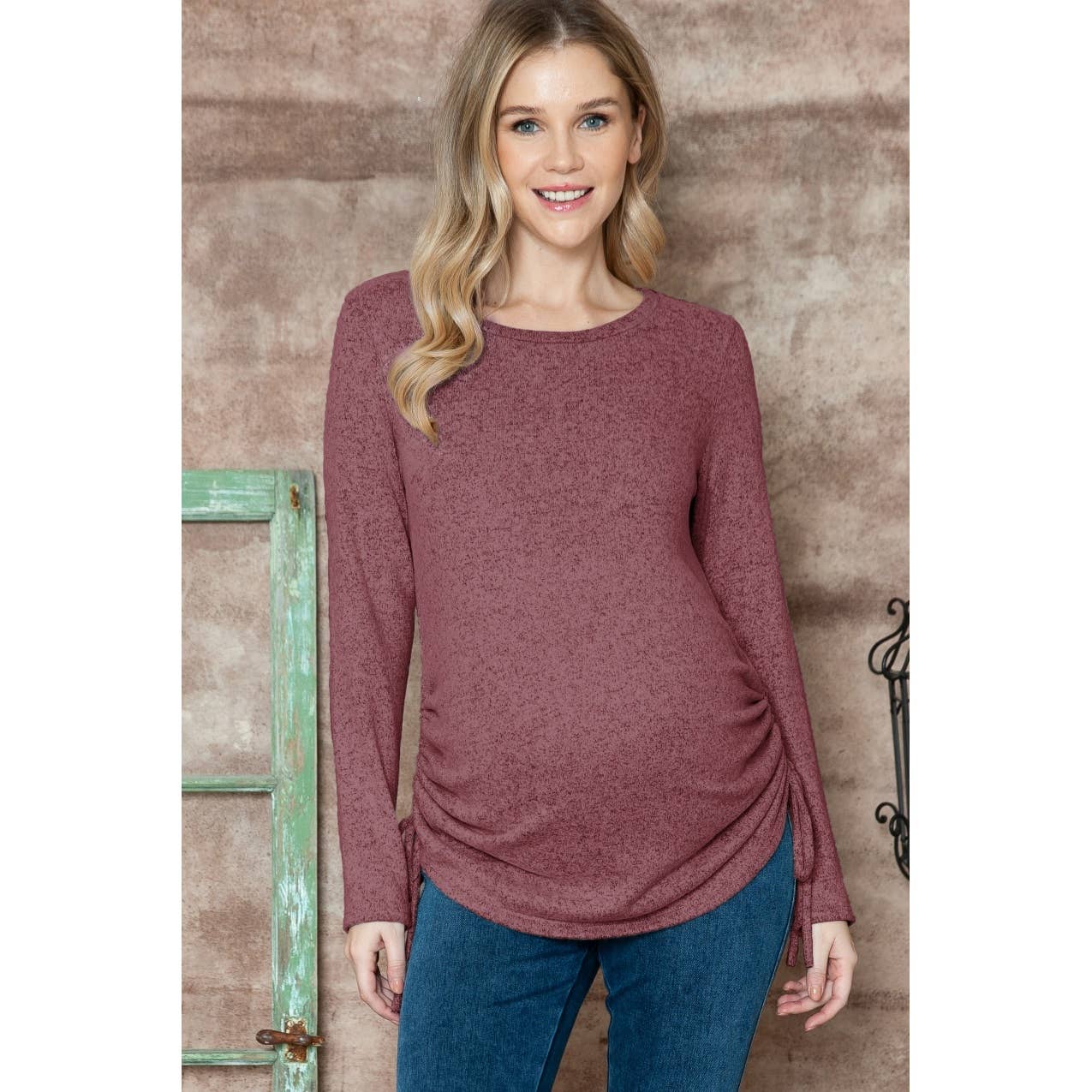 Maternity Basic Long Sleeve Top