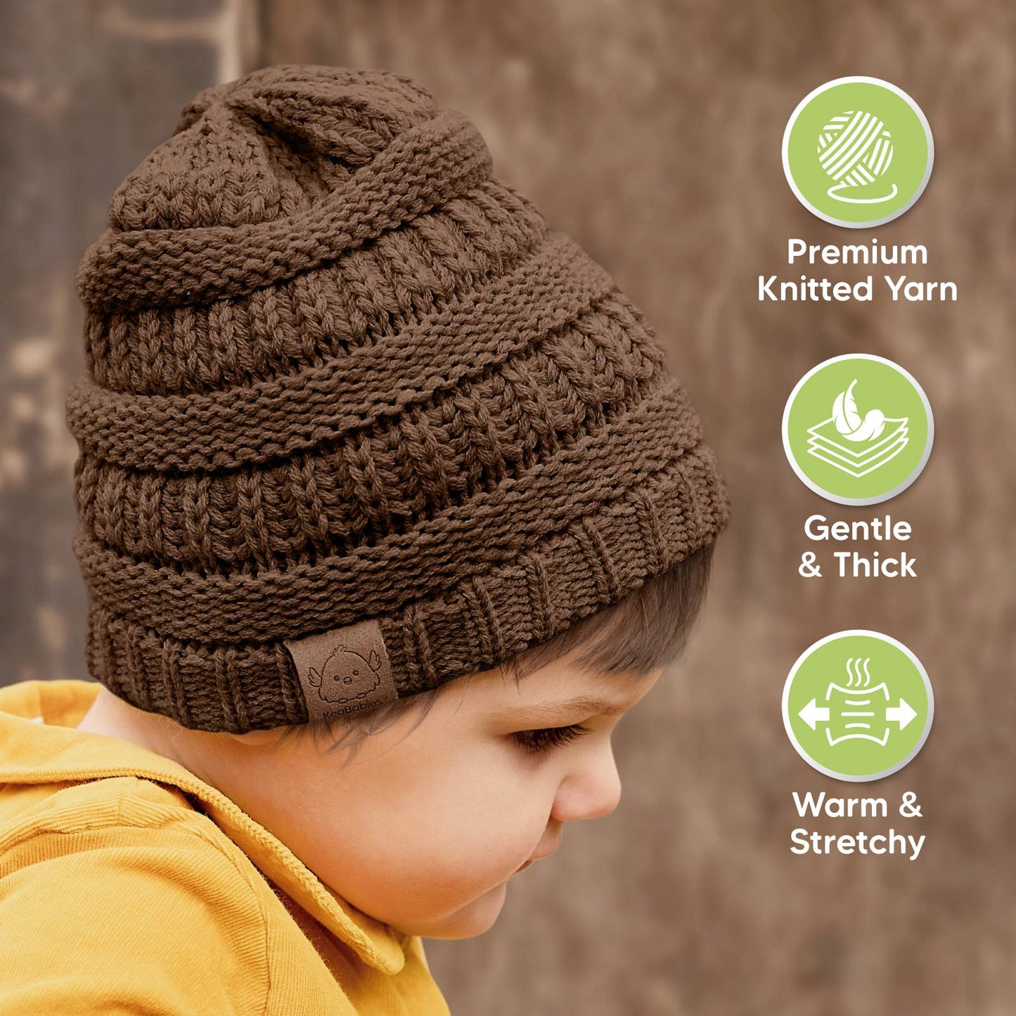 KeaBabies 3-Pack Warmzy Baby Beanies