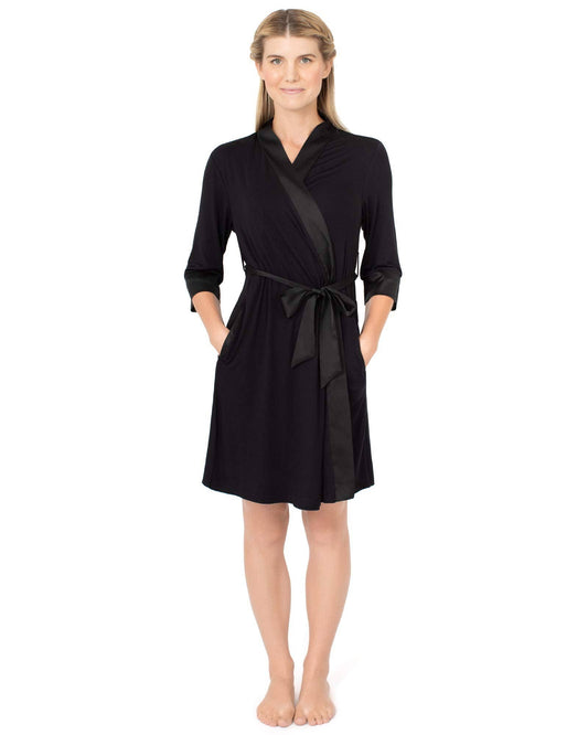 Maternity & Postpartum Robe - two belt positions